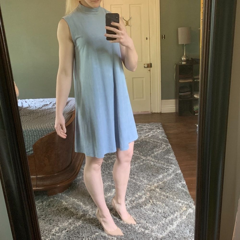 Kristin Nicole Blue Suede Dress‎